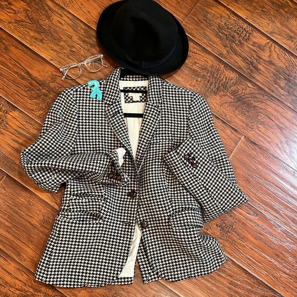 J. Crew Size 2 Houndstooth-style Blazer